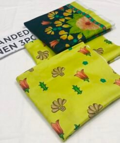 Maria B Fresh Green Parrott 3pc Dress - Image 3