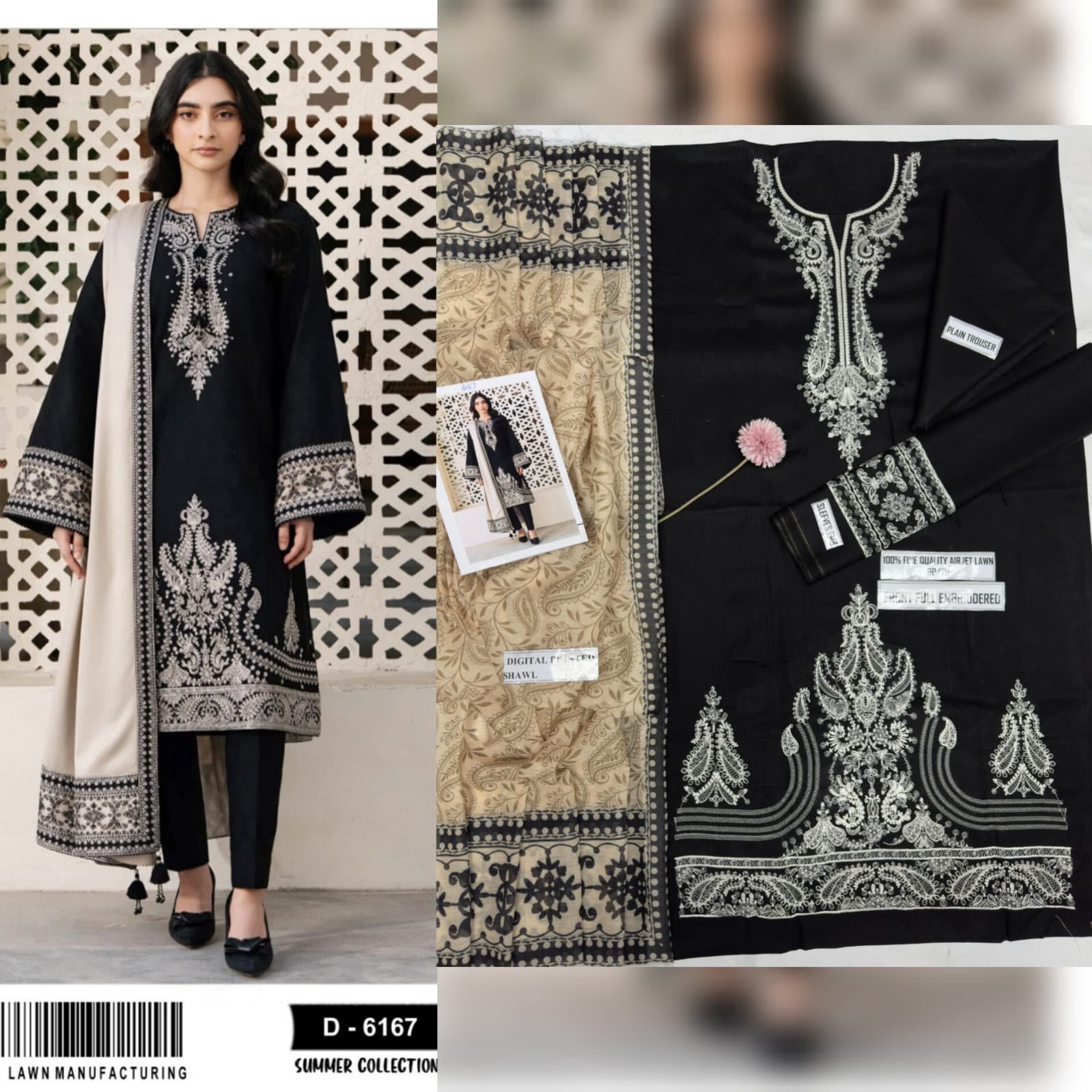 Black Unstitched Dress for Woman